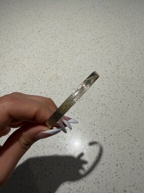 Hand carved silver bracelet